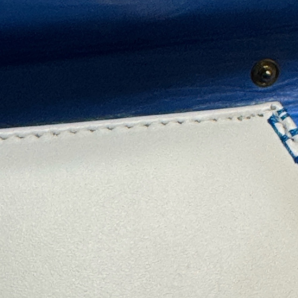 NWT - LK Bennett Sky Blue, Navy and White Clutch - Picture 10 of 16